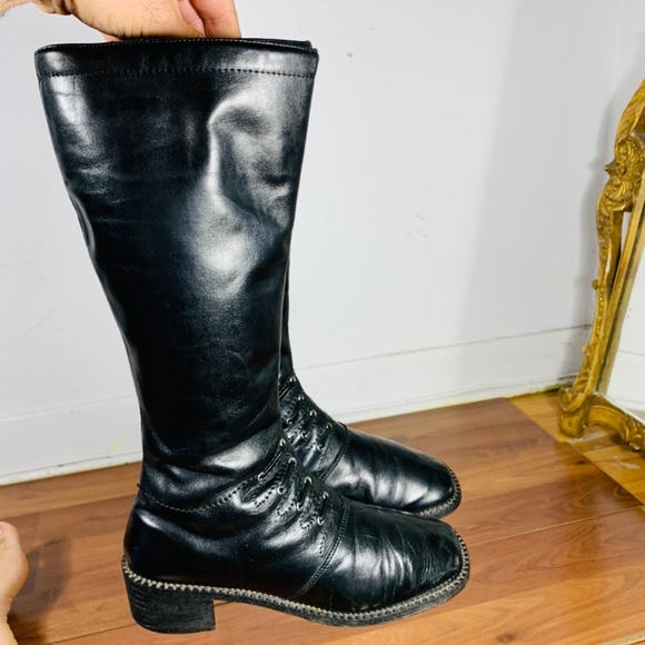 Punk, retro leather boots - Picture 7 of 16
